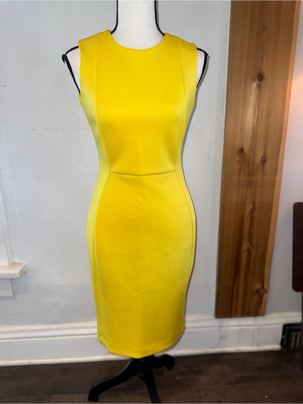 Calvin Klein Vibrant Yellow Sleeveless Dress